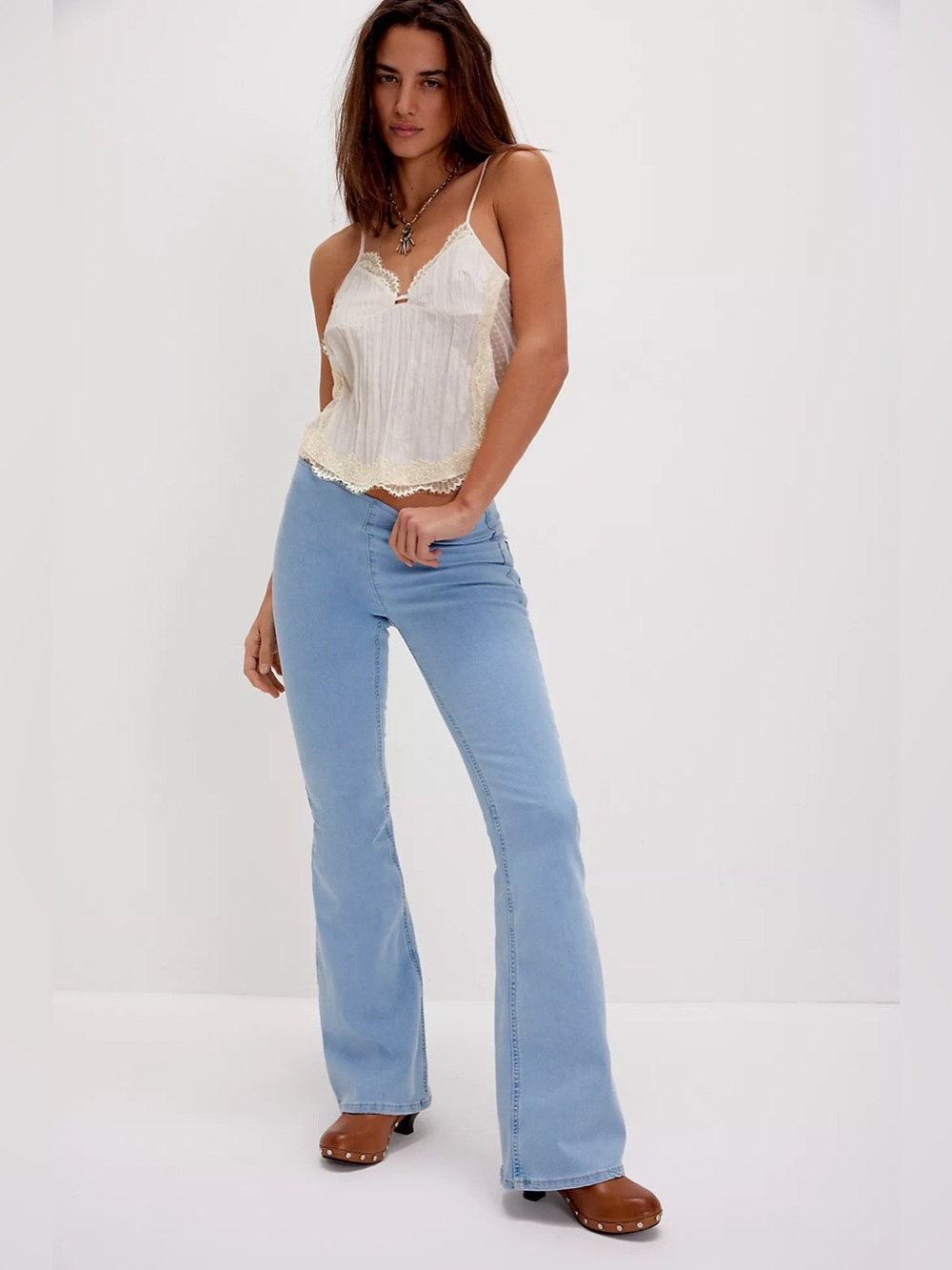 We The Free Penny Pull-On Flare Jeans Womens Size 27